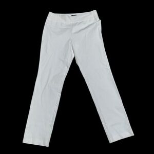 Women's J'Envie New York Pull on Ankle Pants White Size 10 (see measurements)